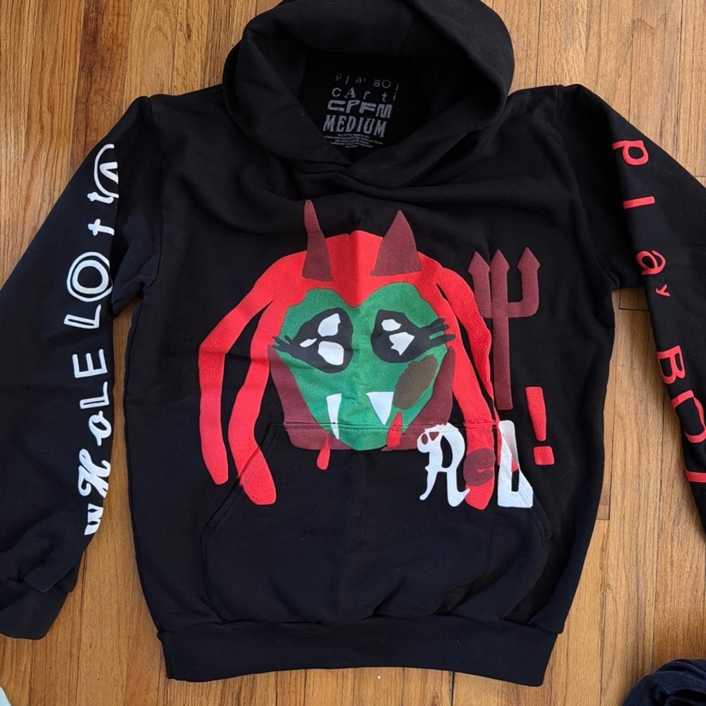 Playboi Carti Cactus Plant Flea Market CPFM Whole Lotta Red WLR Black Hoodie